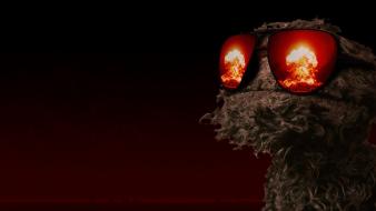Oscar the grouch muppet sunglasses wallpaper