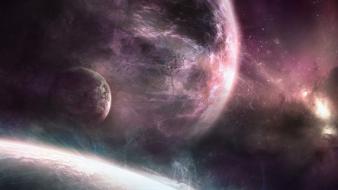 Outer space stars planets science fiction sci-fi wallpaper