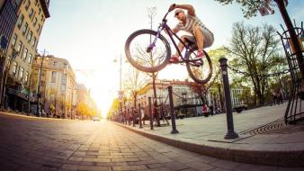 Sun bicycles bmx stunts street wallpaper