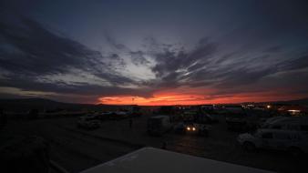 Sunset rally dakar hummer robby gordon skies wallpaper