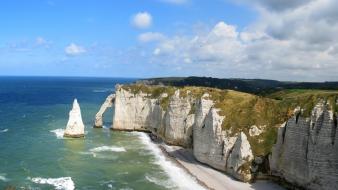 Arche cliff etretat france normandie wallpaper