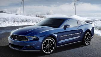 Blue cars ford mustang