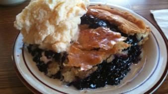 Blueberry pie desserts food ice cream