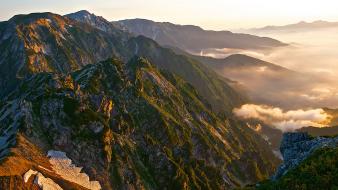 Cloud hills landscapes mountains nature