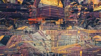 Futuristic buildings digital art artwork atelier olschinsky