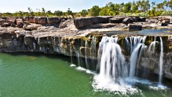 Landscapes nature trees rocks australia waterfalls rivers wallpaper