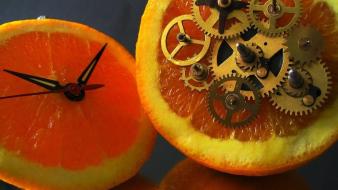 Orange clockwork wallpaper