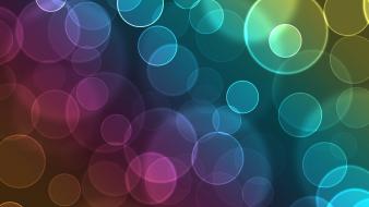 Abstract circles light rainbows wallpaper