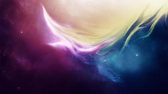 Abstract outer space stars nebulae artwork wallpaper
