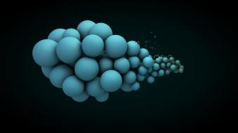 Abstract spheres 3d simple background wallpaper