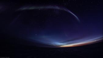 Arctic night sky sunrise wallpaper