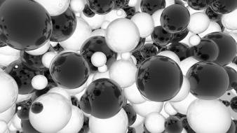 Black and white balls wallpaper