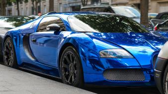 Blue cars bugatti races wallpaper