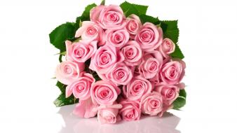 Bouquet flowers pink roses wallpaper