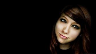 Brown eyes boxxy smiling simple background makeup wallpaper