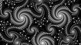 Digital art monochrome fractal wallpaper