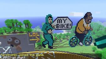 Minecraft bikes wallpaper