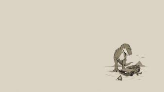 Minimalistic dinosaurs artwork