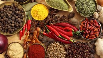 Spices chili peppers wallpaper