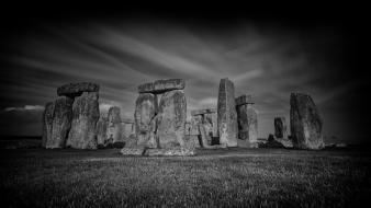 Stonehenge aircraft bridges cities cloud wallpaper