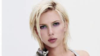 Blondes women scarlett johansson people portraits wallpaper