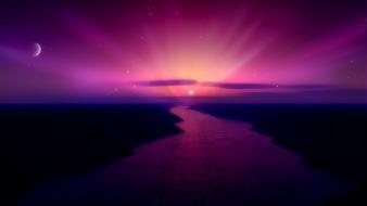 Morning Purple Sunrise wallpaper