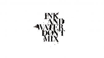 Water minimalistic typography ink wallpaper