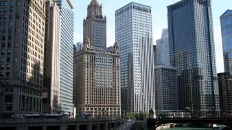 Cityscapes bridges buildings usa skyscrapers rivers wallpaper