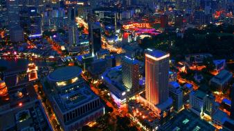 Cityscapes night singapore wallpaper