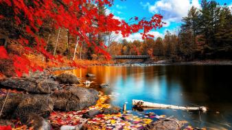 Landscapes nature autumn lakes wallpaper
