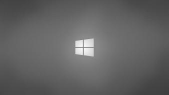 Minimalistic gray grey operating systems windows logo wallpaper