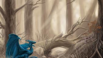Nature dragons digital art artwork wallpaper