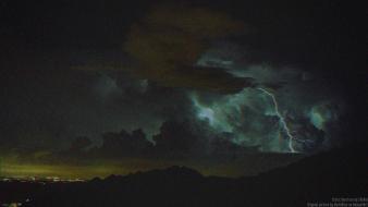 Night lightning static skies wallpaper