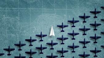 Aircraft paper plane strategy wallpaper
