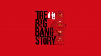 Bang theory (tv) artwork simple background red wallpaper
