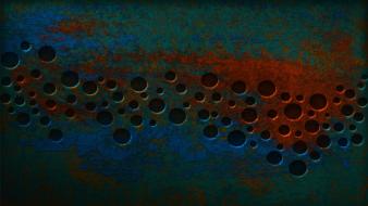 Grunge holes rust digital art bullet wallpaper