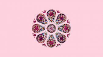 Minimalistic pink artwork simple background wallpaper