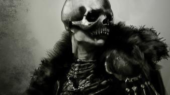 Skulls fantasy art skeletons artwork