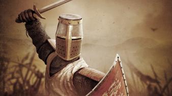 Weapons warriors helmets swords fighter wallpaper