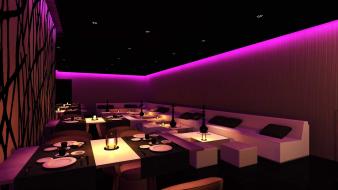 Bar lighting night club torino neon lounge wallpaper