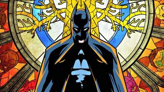 Batman dc comics artwork stained glass wallpaper