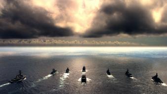 Forces fleet vessel warships formation marine sea wallpaper