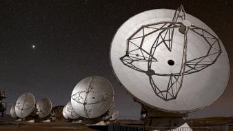 Outer space radar radio telescope wallpaper
