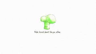Text funny broccoli wallpaper