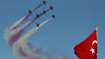 Ay turk turkish air force forces flag wallpaper