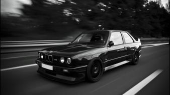 Bmw e30 m3 black and white wallpaper