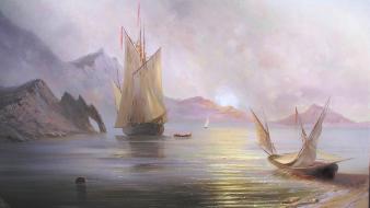 Crimea dawn of the sea miliukov alexander sun wallpaper
