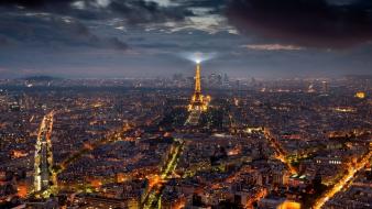 Eiffel tower paris cities city lights wallpaper