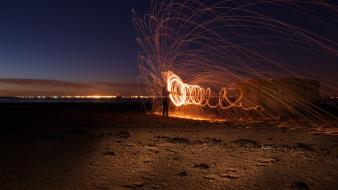 Evening spiral steel wool time lapse wallpaper