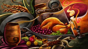 Food artwork wallpaper